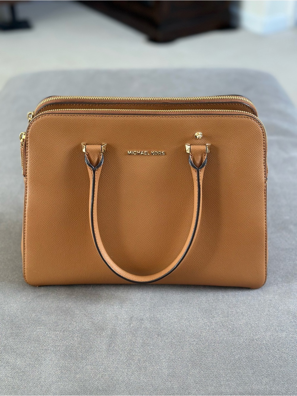 Michael Kors Tan Leather Satchel Bag